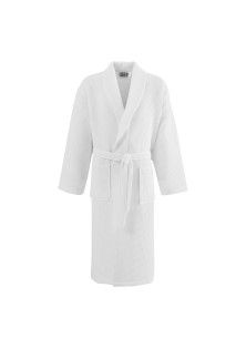 Beauty Home Μπουρνούζι Support πικέ με γιακά 50%Cot-50%Pol 210gsm Λευκό XL