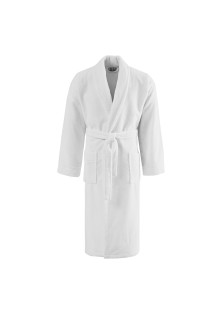 Beauty Home Μπουρνούζι Assist βελουτέ με γιακά Art Ε3054 55%Cot-45%Pol 300gsm Λευκό L