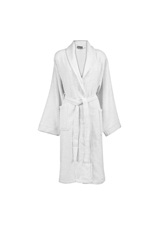 Beauty Home Μπουρνούζι με γιακά Art 3091 L-XL Λευκό