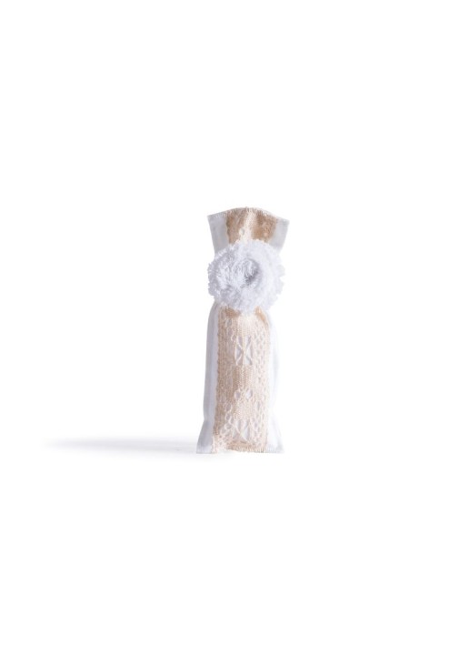 Beauty Home ΠΟΥΓΚΙ ΜΕ ΔΑΝΤΕΛΑ 6 x 19 cm ΛΕΥΚΟ / ΕΚΡΟΥ