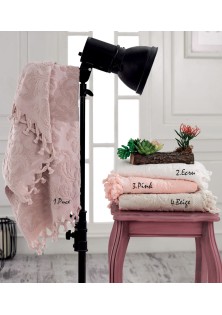 Beauty Home Πετσέτα μπάνιου ζακάρ με δετό κρόσι Art 3180 σε 4 αποχρώσεις 70x140 Εκρού