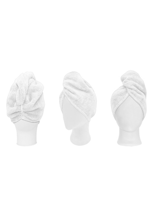 Beauty Home Πετσέτα μαλλιών Turban Art 3407 Λευκό