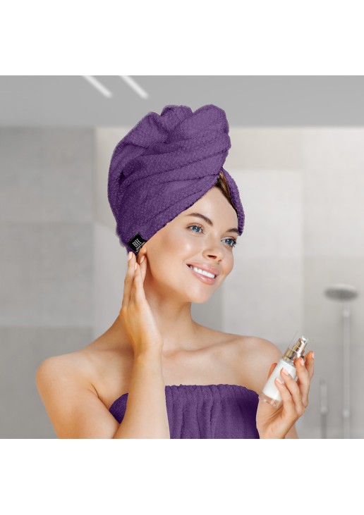 Beauty Home Πετσέτα μαλλιών Turban Art 3408 Μωβ
