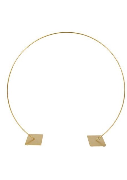 Beauty Home ΜΕΤΑΛΛΙΚΟΣ ΚΥΚΛΟΣ ΧΡΥΣΟΣ ΜΕ ΑΝΟΙΓΜΑ 55 x 51 cm