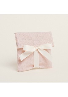 Beauty Home ΠΟΥΓΚΙ ΜΕ ΚΟΡΔΕΛΑ 12 x 17 cm ΡΟΖ ΧΡΥΣΟ LUREX