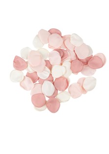 Beauty Home 60 Πέταλα Σατέν Εκρού, Ροζ και Σάπιο Μήλο Ø3,5 CM