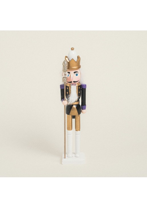 Beauty Home ΚΑΡΥΟΘΡΑΥΣΤΕΣ ΜΑΥΡΟΙ ΜΕ ΞΥΛΙΝΟ ΚΑΠΕΛΟ 38 CM