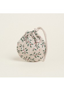 Beauty Home ΠΟΥΓΚΙ ΟΒΑΛ ΜΕ ΚΟΡΔΟΝΙ 13 x 14 cm MINI HOLLY BRANCH