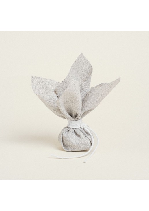 Beauty Home ΜΑΝΤΗΛΙ 27 x 27 cm ΓΚΡΙ ΑΣΗΜΙ LUREX