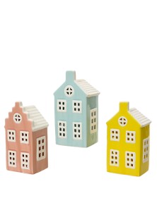 Beauty Home Διακοσμητικό Σπίτι από Πορσελάνη 7,8 x 6,3 x 15 cm Βεραμάν