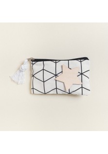 Beauty Home ΠΟΡΤΟΦΟΛΑΚΙ 9 x 16 cm ΓΕΩΜΕΤΡΙΚΟΙ ΡΟΜΒΟΙ ΛΕΥΚΟ-ΜΑΥΡΟ