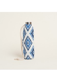 Beauty Home ΘΗΚΗ ΓΙΑ ΜΠΟΥΚΑΛΙ ΜΕ ΚΟΡΔΟΝΙ 22 x 12 cm ΜΠΛΕ ΡΟΜΒΟΙ