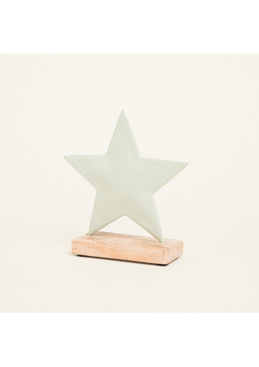 Beauty Home ΜΕΤΑΛΛΙΚΟ ΑΣΤΕΡΙ ΜΕ ΒΑΣΗ 15 x 16 CM ΒΕΡΑΜΑΝ