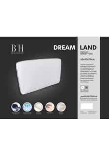 Μαξιλάρι ύπνου Dream Land Memory Foam Art 4081 Μέτριο 65x40+14 Λευκό Beauty Home