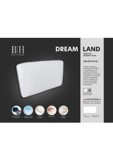 Beauty Home Μαξιλάρι ύπνου Dream Land Memory Foam Art 4081 Μέτριο 65x40+14 Λευκό