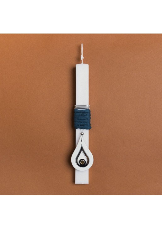 Beauty Home ΛΑΜΠΑΔΑ 33cm ΚΕΡΑΜΙΚΟ ΔΑΚΡΥ ΑΣΗΜΙ ΣΕ ΣΥΣΚΕΥΑΣΙΑ ΔΩΡΟΥ