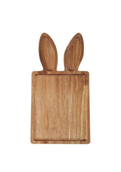 Beauty Home Ξύλινος Δίσκος Λαγουδάκι 38 x 20 x 1,5 CM