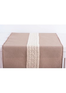 Beauty Home ΡΑΝΝΕΡ ΥΦΑΣΜΑ ΚΑΙ ΔΑΝΤΕΛΑ 45CM Λευκό