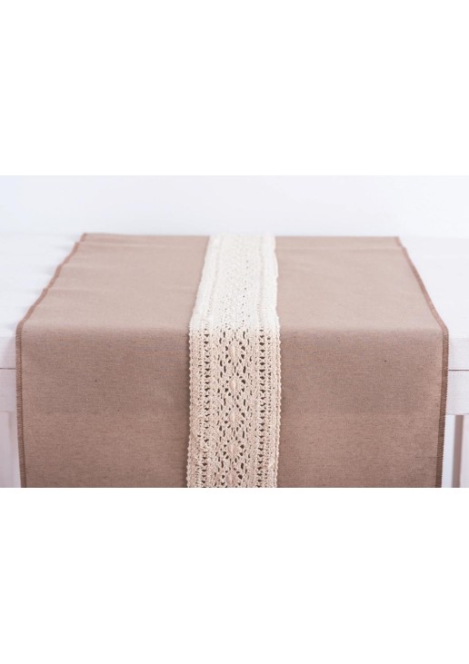 Beauty Home ΡΑΝΝΕΡ ΥΦΑΣΜΑ ΚΑΙ ΔΑΝΤΕΛΑ 45CM ΤΖΗΝ