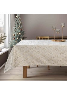 Beauty Home ΤΡΑΠΕΖΟΜΑΝΤΗΛΟ ΖΑΚΑΡ ΧΡΙΣΤΟΥΓΕΝΝΙΑΤΙΚΕΣ ΜΠΑΛΕΣ 135 x 135 cm