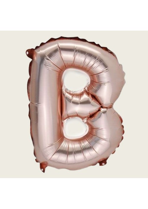 Beauty Home ΜΠΑΛΟΝΙ ΓΡΑΜΜΑ “B” ΡΟΖ ΧΡΥΣΟ 36cm