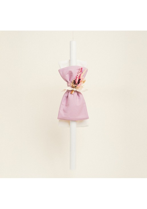 Beauty Home ΛΑΜΠΑΔΑ ΒΑΠΤΙΣΗΣ ΜΟΝΟΧΡΩΜΟ ΒΑΜΒΑΚΕΡΟ 100% ΣΑΠΙΟ ΜΗΛΟ