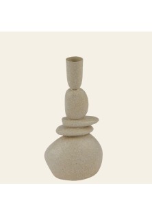 Beauty Home Κηροπήγιο Με Όψη Πέτρας 6 x 9.6 x 19.5 CM