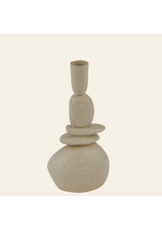 Beauty Home Κηροπήγιο Με Όψη Πέτρας 6 x 9.6 x 19.5 CM