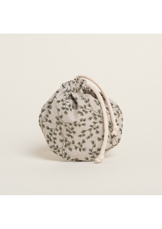 Beauty Home ΠΟΥΓΚΙ ΟΒΑΛ ΜΕ ΚΟΡΔΟΝΙ 13 x 14 cm ΜΙΚΡΑ ΠΡΑΣΙΝΑ ΦΥΛΛΑ