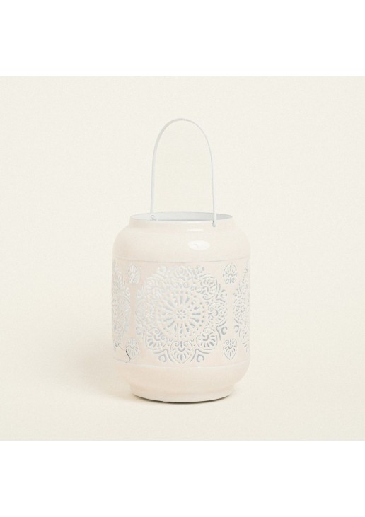 Beauty Home ΦΑΝΑΡΙ ΜΕΤΑΛΙΚΟ ΕΚΡΟΥ 15 x 20 cm