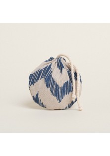 Beauty Home ΠΟΥΓΚΙ ΟΒΑΛ ΜΕ ΚΟΡΔΟΝΙ 13 x 14 cm ΜΠΛΕ ΖΙΓΚΖΑΓΚ