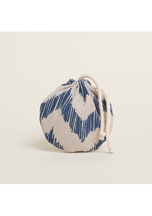 Beauty Home ΠΟΥΓΚΙ ΟΒΑΛ ΜΕ ΚΟΡΔΟΝΙ 13 x 14 cm ΜΠΛΕ ΖΙΓΚΖΑΓΚ