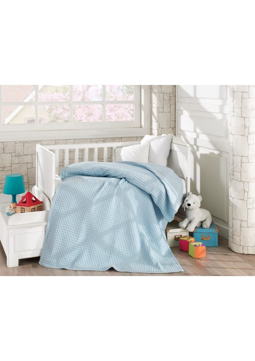 Κουβέρτα πικέ σε 4 χρώματα Art 5116 120x160 Γαλάζιο Beauty Home