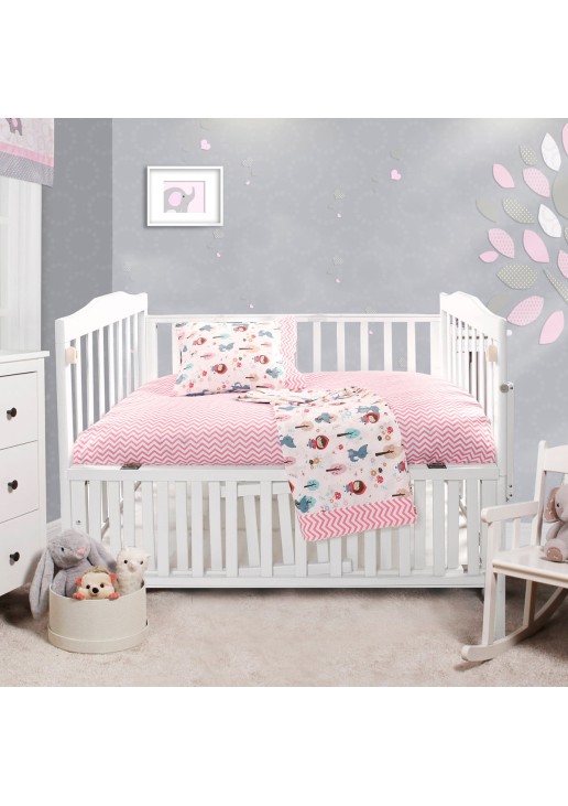 Beauty Home Σετ σεντόνια βρεφικά Art 5178 120x160 Ροζ