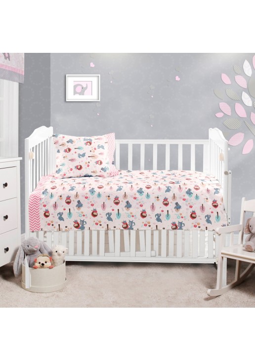 Beauty Home Σετ σεντόνια βρεφικά Art 5178 120x160 Ροζ
