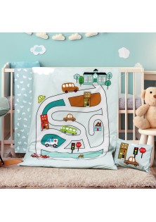 Beauty Home Σετ σεντόνια βρεφικά Road Art 5184 120x160 Εμπριμέ