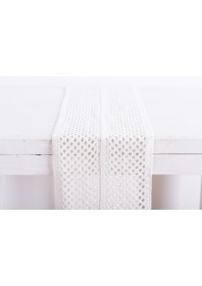 Beauty Home ΔΑΝΤΕΛΑ ΒΑΜΒΑΚΕΡΗ 23CM “ΓΕΩΜΕΤΡΙΚΟ” Λευκό