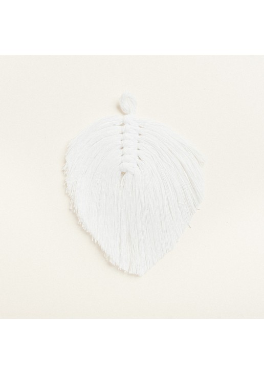 Beauty Home ΜΑΚΡΑΜΕ ΦΥΛΛΟ 14 x 10 cm Λευκό