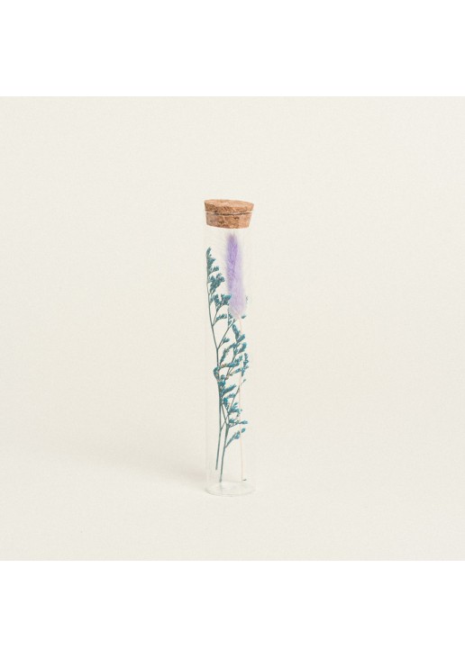 Beauty Home ΓΥΑΛΙΝΟΣ ΣΩΛΗΝΑΣ ΜΕ ΚΛΑΔΙΑ 3 x 18 cm Λιλά