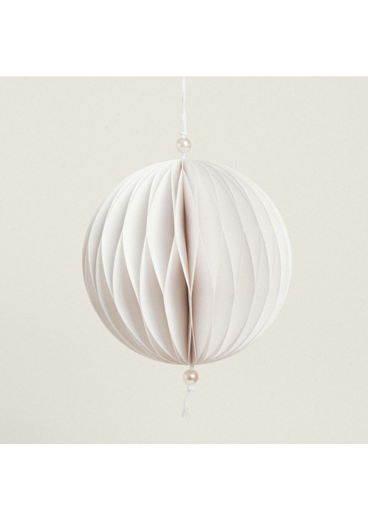 Beauty Home ΧΑΡΤΙΝΗ ΜΠΑΛΑ ΛΕΥΚΗ 15 cm