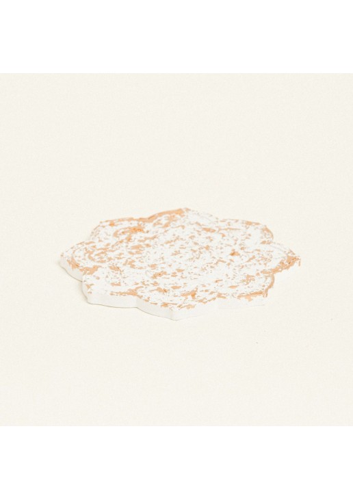 Beauty Home ΚΕΡΑΜΙΚΟ ΛΟΥΛΟΥΔΙ ΣΟΥΒΕΡ 10,5 x 11 x 1,2 cm ΛΕΥΚΟ / ΧΡΥΣΟ