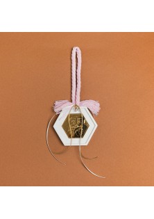 Beauty Home ΚΡΕΜΑΣΤΟ ΠΟΛΥΓΩΝΟ ΚΕΡΑΜΙΚΟ ΜΕ PLEXI MY 1st CHRISTMAS ΡΟΖ