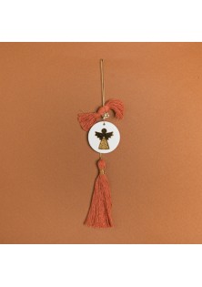 Beauty Home ΚΡΕΜΑΣΤΟ ΣΤΡΟΓΓΥΛΟ ΚΕΡΑΜΙΚΟ ME PLEXI ΑΓΓΕΛΟΣ ΧΡΥΣΟ ΤΕΡΑΚΟΤΑ