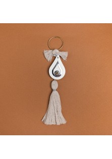 Beauty Home ΚΡΕΜΑΣΤΟ ΚΕΡΑΜΙΚΟ ΔΑΚΡΥ ΜΕ PLEXI GLASS MATI ΑΣΗΜΙ ΜΠΕΖ