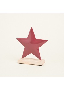 Beauty Home ΜΕΤΑΛΛΙΚΟ ΑΣΤΕΡΙ ΜΕ ΒΑΣΗ 15 x 16 CM ΜΠΟΡΝΤΩ