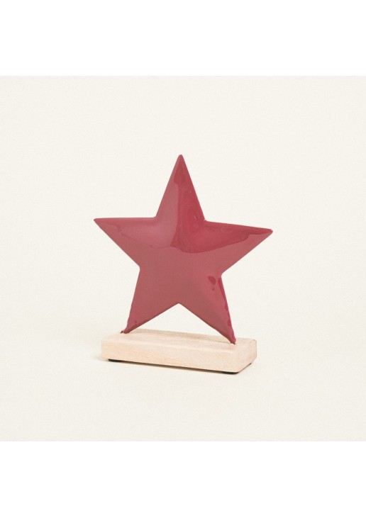 Beauty Home ΜΕΤΑΛΛΙΚΟ ΑΣΤΕΡΙ ΜΕ ΒΑΣΗ 15 x 16 CM ΜΠΟΡΝΤΩ