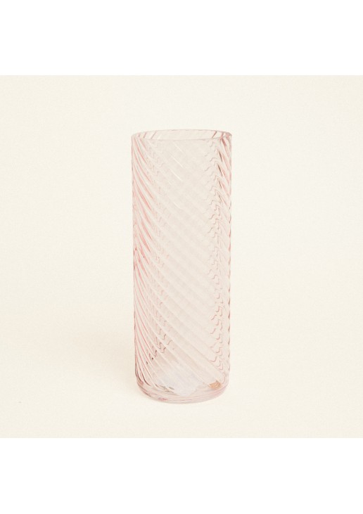 Beauty Home Γυάλινο Βάζο με Εφέ Στροβιλισμού 10cm x 26.5cm Σάπιο Μήλο