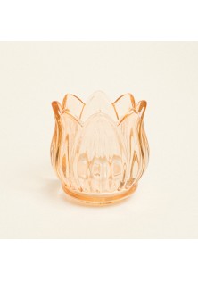 Beauty Home Κηροπήγιο λουλούδι 6,5 x 7,3 cm Σομόν