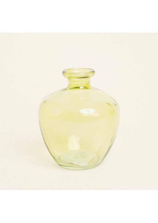 Beauty Home Γυάλινο Βάζο 14 x 16 cm Πράσινο