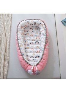 Bρεφική φωλιά με μαξιλάρι Art 5315 53x88 Ροζ Beauty Home ΣΕΤ 2ΤΜΧ
